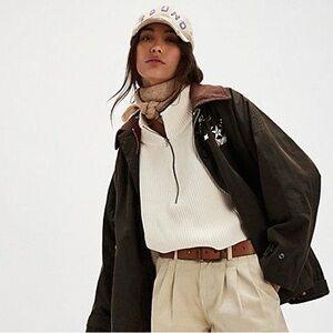 Free People Greta Half Zip Sweater